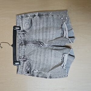 Judy Blue Mid Rise Distressed Shorts Womens 1XL